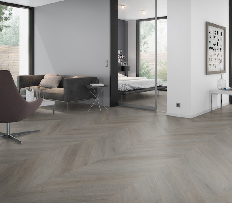 LVT ECO55 Chevron English Oak Taupe 2,5mm