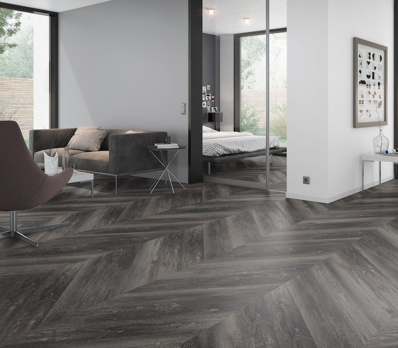 LVT ECO55 Chevron Smoked Pine Black 2,5mm