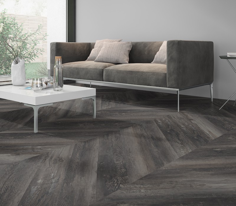 LVT ECO55 Chevron Smoked Pine Black 2,5mm
