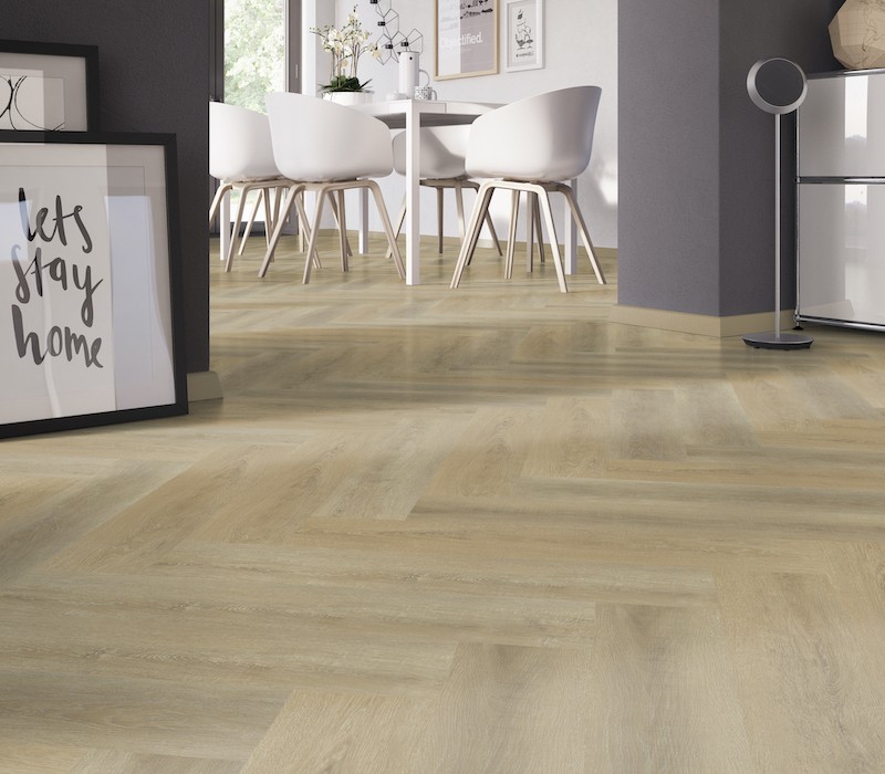 Pardoseala LVT ECO30 Herringbone Sawcut Oak Natural 2mm