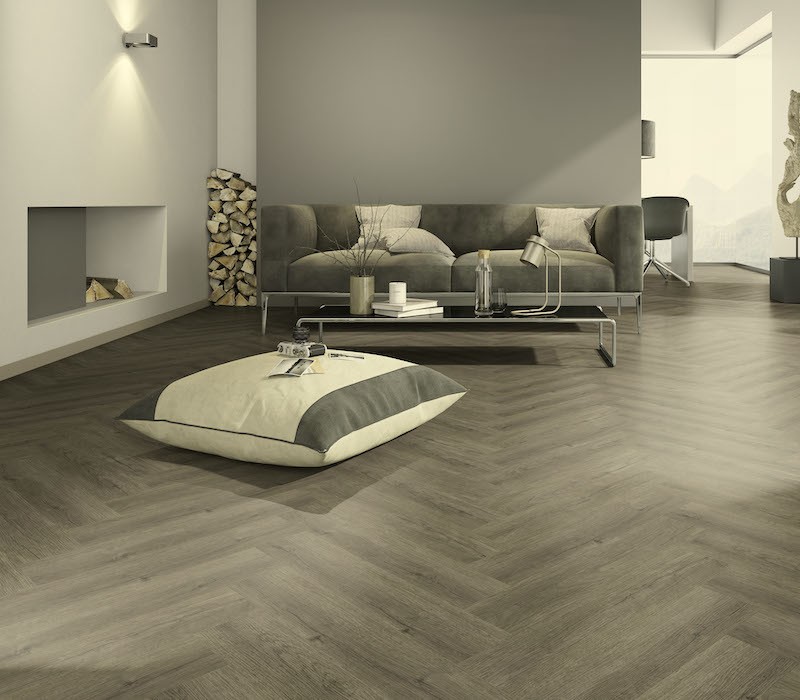 Pardoseala LVT ECO30 Herringbone Manor Oak Natural Dark 2mm