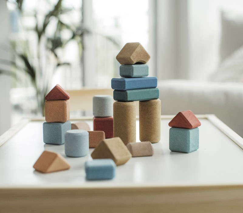 Jucarie Pluta KORKO Set 20 Blocuri de Construit
