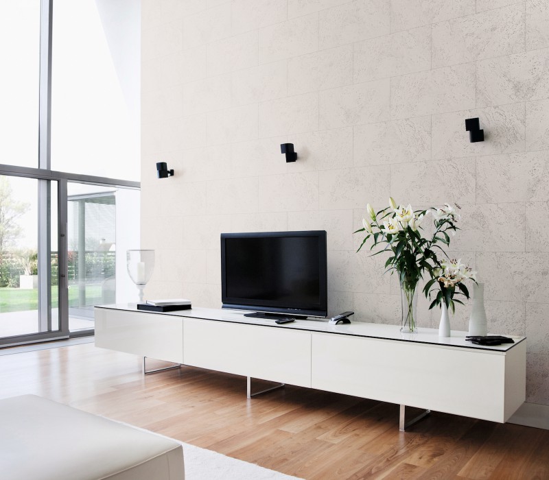 Lambriu Pluta Flores White