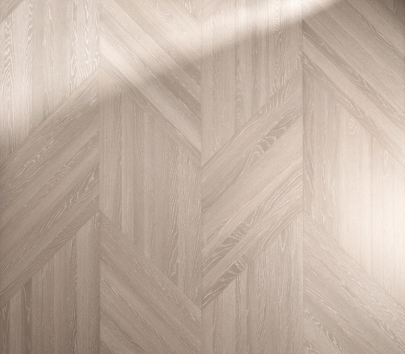 Parchet Triplu Stratificat STP Chevron FiorWood Stejar DK Polar 3 Strip