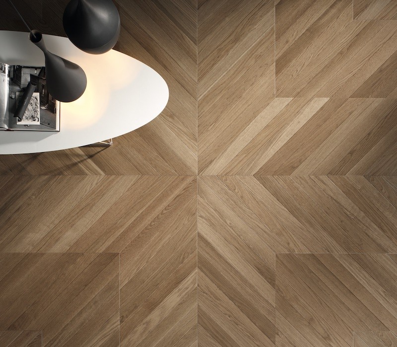 Parchet Triplu Stratificat STP Chevron FiorWood Stejar Natural 3 Strip