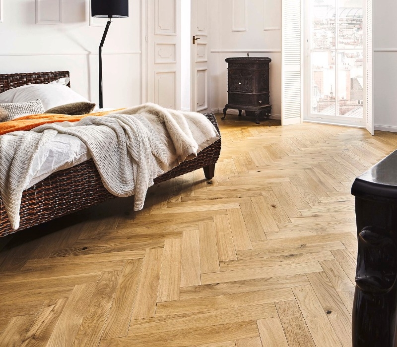 Parchet Stratificat Cabbani Herringbone Chablis Rustic Light