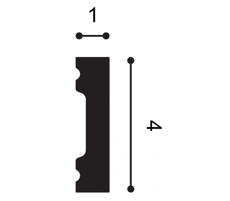 Plinta Poliuretan HD Flexibila Square 4cm, SX162F