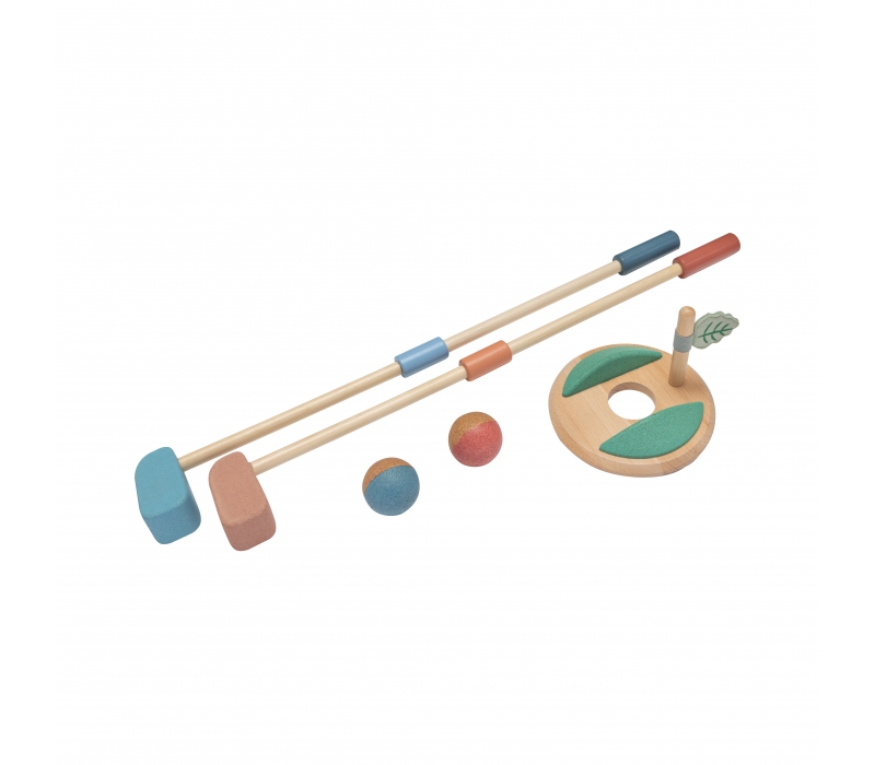 Jucarie ecologica din pluta KORKO Little Skittles, Set Bowling