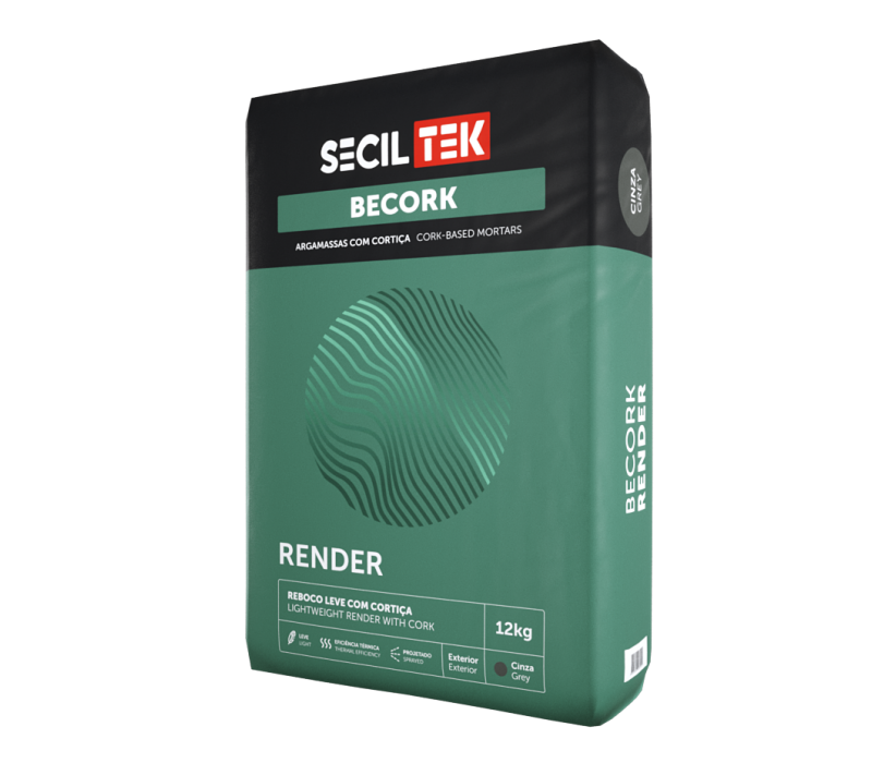 Tencuiala Termo si Fonoizolanta cu pluta BECORK RENDER 12kg