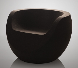 Fotoliu din plută naturală DESIGN Moon Negru