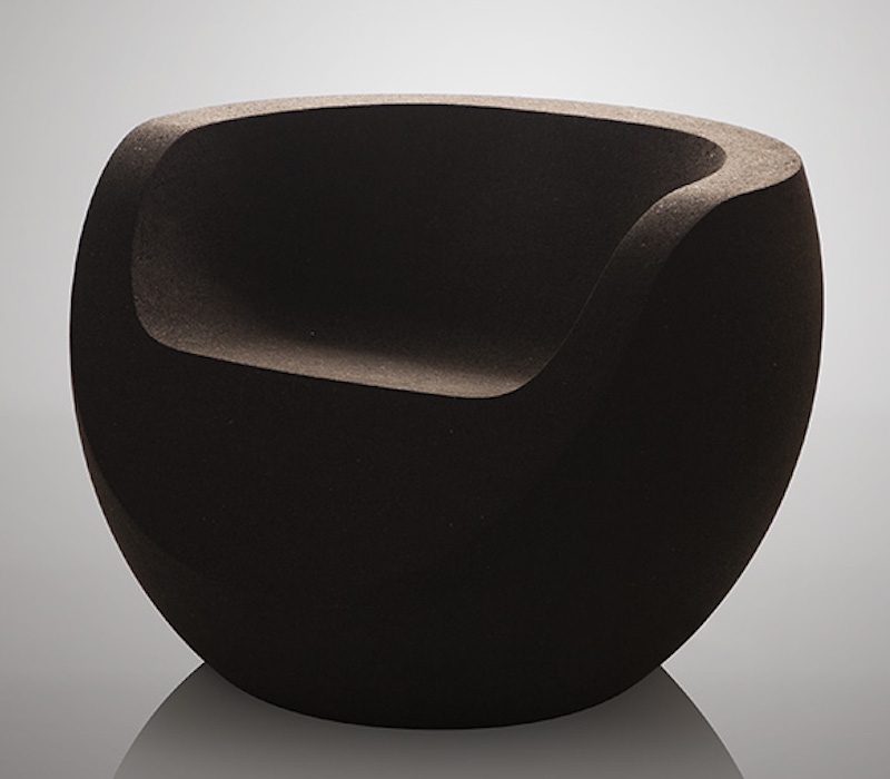 Fotoliu din plută naturală DESIGN Moon Negru
