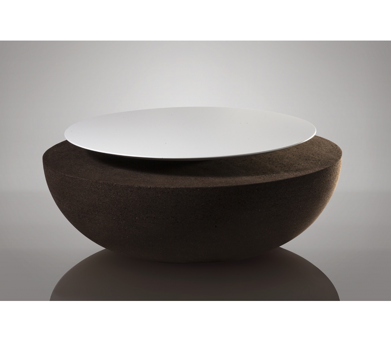 Masă Cafea din plută naturală DESIGN Moon Neagră