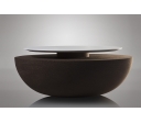 Masă Cafea din plută naturală DESIGN Moon Neagră