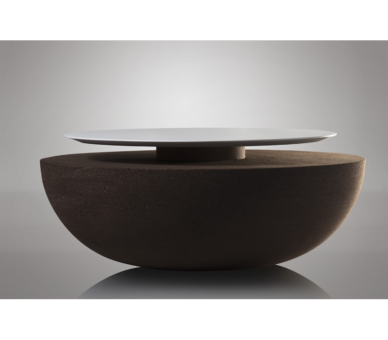 Masă Cafea din plută naturală DESIGN Moon Neagră