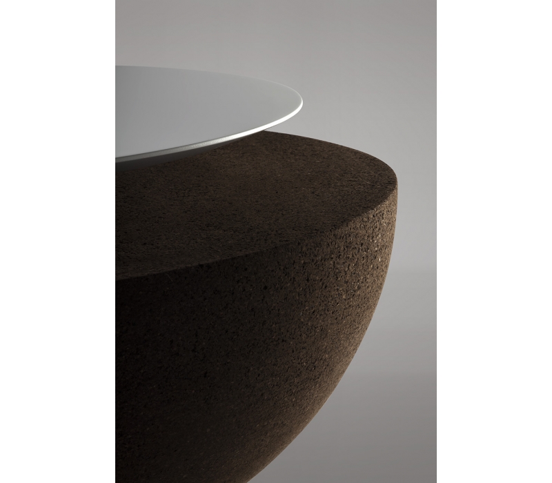 Masă Cafea din plută naturală DESIGN Moon Neagră