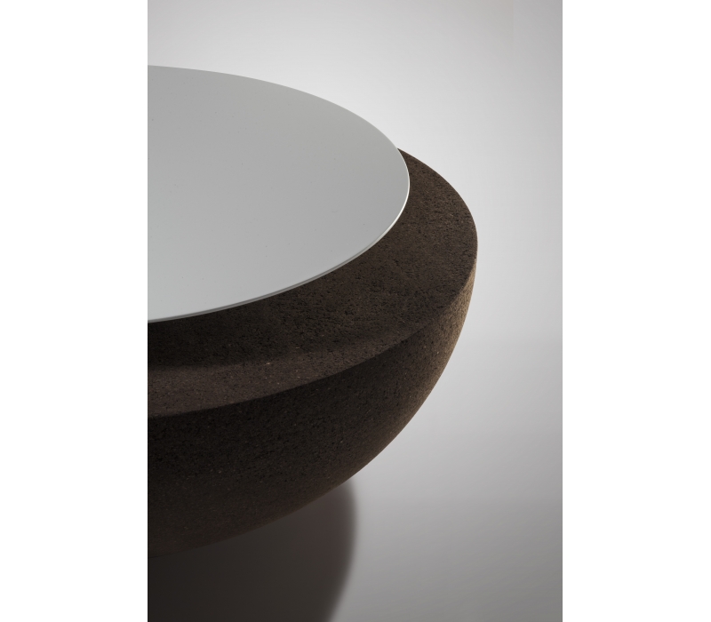 Masă Cafea din plută naturală DESIGN Moon Neagră