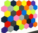 Hexagoane Autoadezive FELT Navy Blue