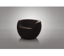 Fotoliu din plută naturală DESIGN Moon Negru