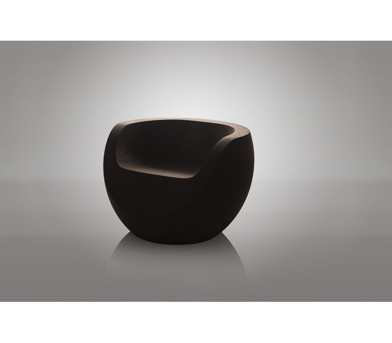 Fotoliu din plută naturală DESIGN Moon Negru