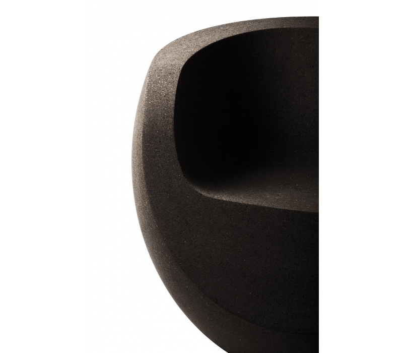 Fotoliu din plută naturală DESIGN Moon Negru