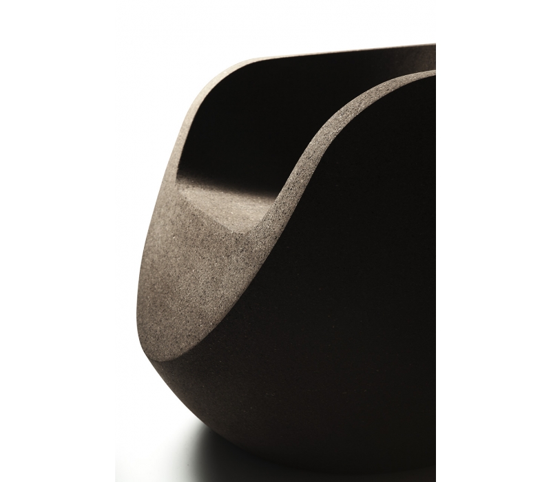 Fotoliu din plută naturală DESIGN Moon Negru