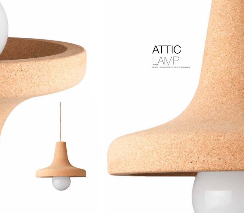 Lustra din plută naturală DESIGN Attic Natural/Maro