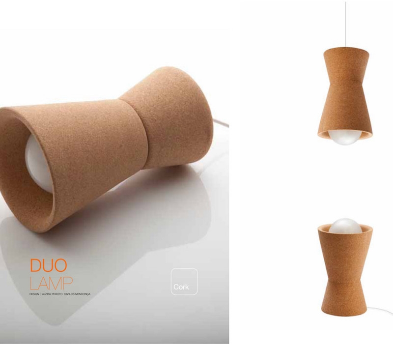 Lustra din plută naturală DESIGN Duo Lamp Natural/Maro