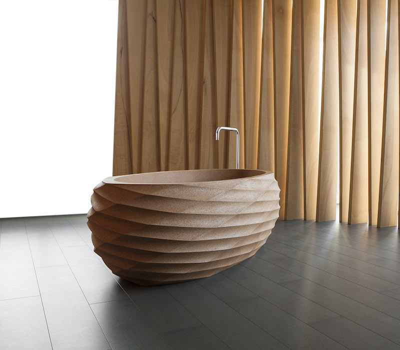 Cadă freestanding din plută naturală NUSPA Sigma