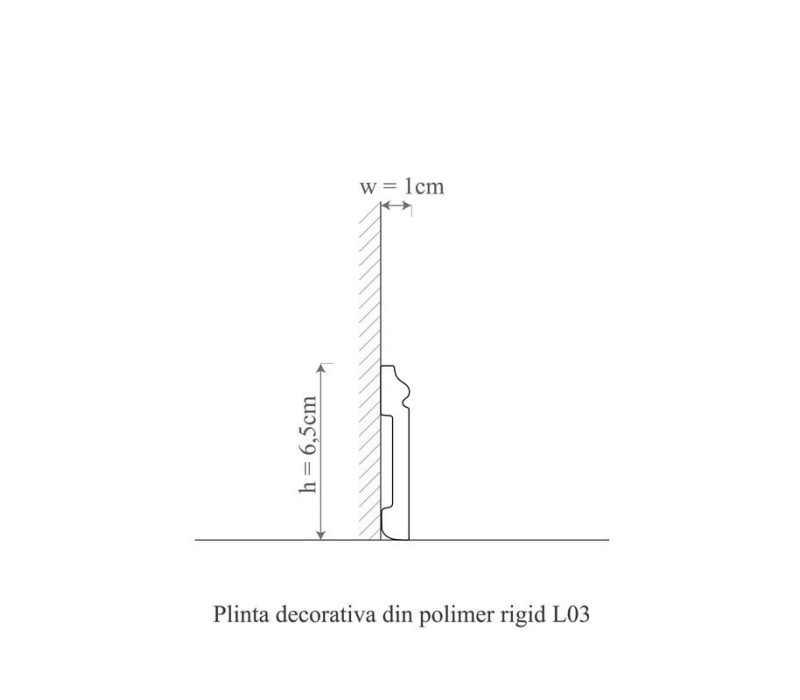Plinta duropolimer, allegria, l3-6.5x1x200 cm