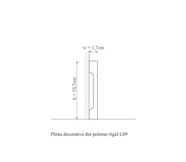 Plinta duropolimer, allegria, l9-10.7x1.7x200 cm