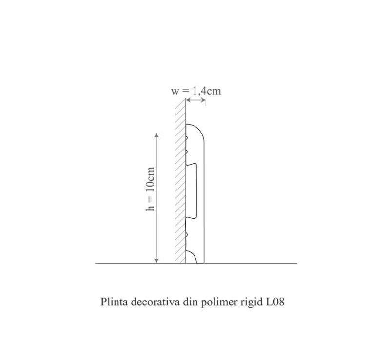 Plinta duropolimer, allegria, l8-10x1.4x200 cm