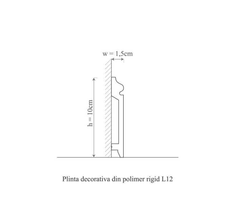 Plinta duropolimer, allegria, l12-10x1.5x200 cm
