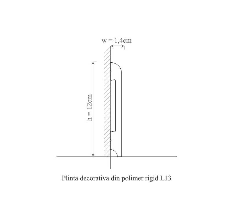 Plinta duropolimer, allegria, l13-12x1.4x200 cm