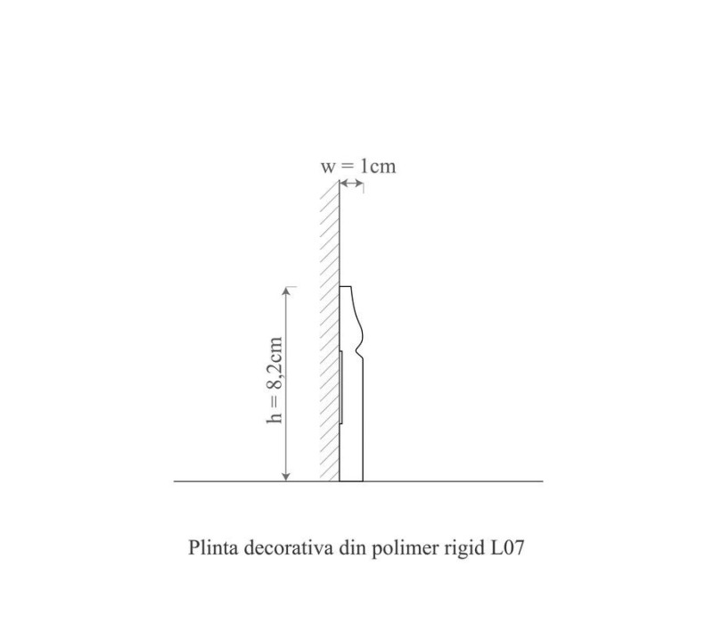 Plinta duropolimer, allegria, l7-8.2x1x200 cm