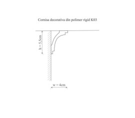 Cornisa duropolimer, allegria, k3 - 5.5x4x200 cm
