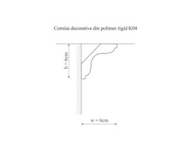 Cornisa duropolimer, allegria, k4 - 6x6x200 cm
