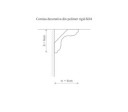 Cornisa duropolimer, allegria, k4 - 6x6x200 cm