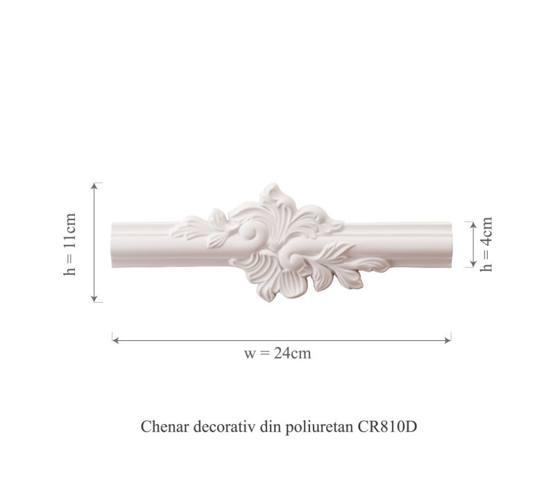 Chenar din poliuretan, Manavi, CR810D - 11x2x24 cm