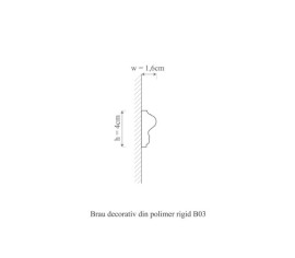 Brau polimer rigid, Manavi, B3 - 4x1.6x200 cm