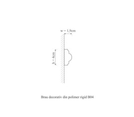 Brau polimer rigid, Manavi, B4 - 4x1.9x200 cm