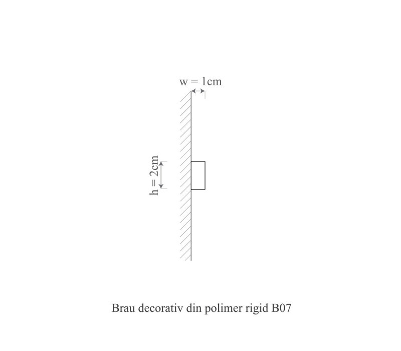 Brau polimer rigid, Manavi, B7 - 2x1x200 cm