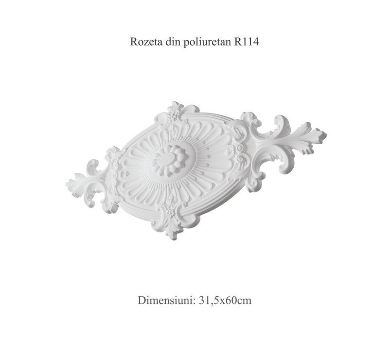 Rozeta din poliuretan, Manavi, R114 - 31.5x60 cm