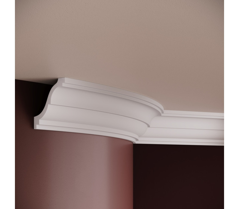 Cornisa poliuretan flexibil, Manavi, P876F - 8x8.5x200 cm