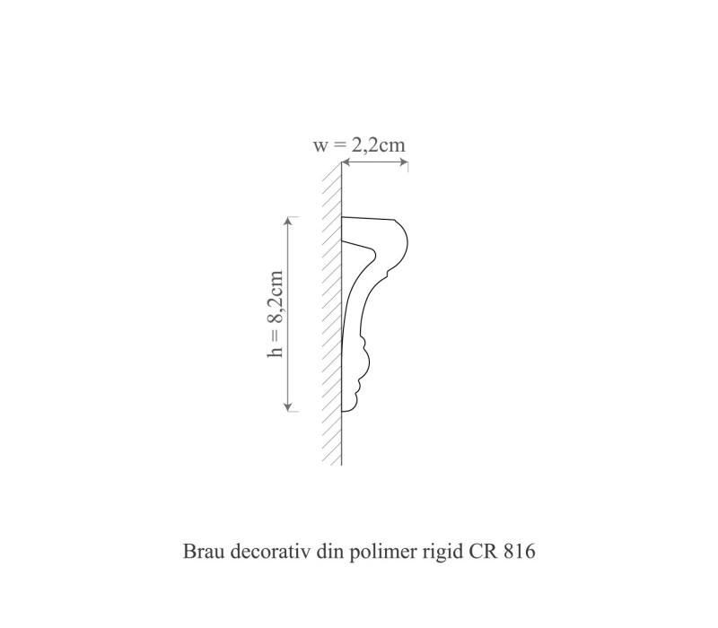 Brau poliuretan flexibil, Manavi, CR816F - 8.2x2.2x200 cm