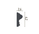 Brau poliuretan flexibil, Manavi, CR889F - 6.2x2.6x200 cm