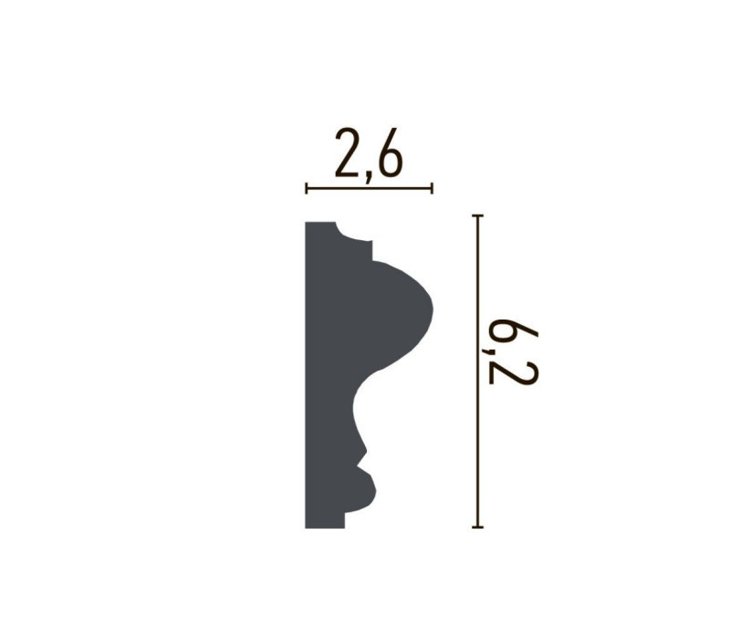 Brau poliuretan flexibil, Manavi, CR889F - 6.2x2.6x200 cm