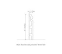 Plinta poliuretan flexibil, Manavi, S15F-14x1.8x200 cm