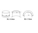 Cornisa poliuretan flexibil, Manavi P902F-4.6x4.6x200cm