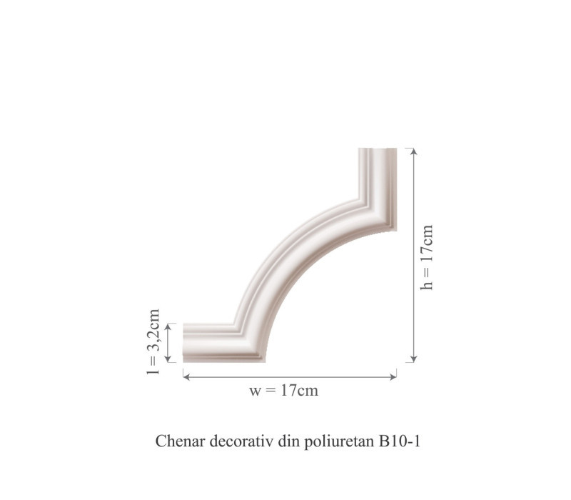 Chenar din poliuretan, Manavi, B10-1 - 17x17x1.6 cm