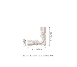 Chenar din poliuretan, Manavi, B10-3 - 10.7x10.7x1.6 cm
